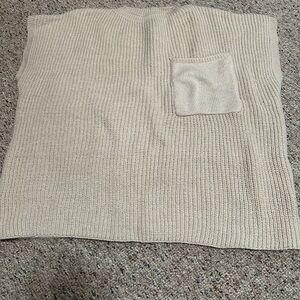 Beige Knit Sweater Vest
